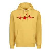 Antique Gold heartbeat electric guitar Premium Hoodie - linhVisuals