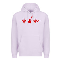 Lilac heartbeat electric guitar Premium Hoodie - linhVisuals