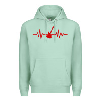 Seafoam heartbeat electric guitar Premium Hoodie - linhVisuals