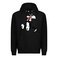 Black sylvester cat Premium Hoodie - linhVisuals