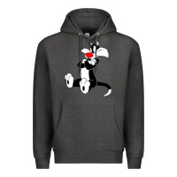 Charcoal Heather sylvester cat Premium Hoodie - linhVisuals
