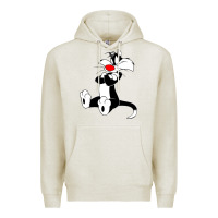 Oatmeal Heather sylvester cat Premium Hoodie - linhVisuals