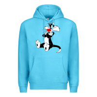 Ocean Blue sylvester cat Premium Hoodie - linhVisuals