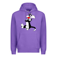 Purple sylvester cat Premium Hoodie - linhVisuals