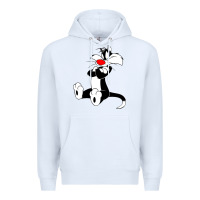 White sylvester cat Premium Hoodie - linhVisuals