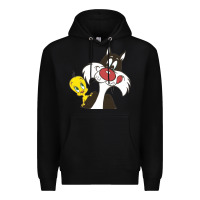 Black tweety and sylvester Premium Hoodie - linhVisuals