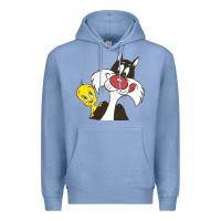Colony Blue tweety and sylvester Premium Hoodie - linhVisuals