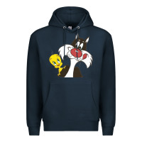 Navy tweety and sylvester Premium Hoodie - linhVisuals