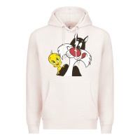 Pale Pink tweety and sylvester Premium Hoodie - linhVisuals