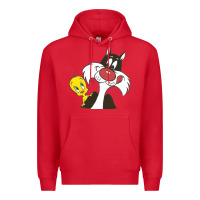 Red tweety and sylvester Premium Hoodie - linhVisuals