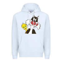 White tweety and sylvester Premium Hoodie - linhVisuals