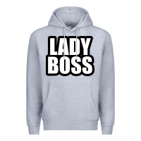 Heather Grey Lady boss... Premium Hoodie - linhVisuals