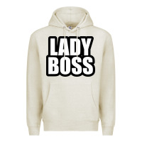 Oatmeal Heather Lady boss... Premium Hoodie - linhVisuals