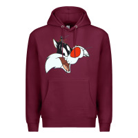 Burgundy sylvester  face Premium Hoodie - linhVisuals