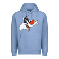 Colony Blue sylvester  face Premium Hoodie - linhVisuals