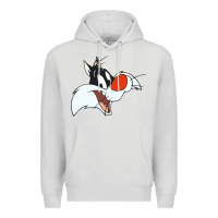 Dove Grey sylvester  face Premium Hoodie - linhVisuals