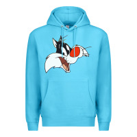 Ocean Blue sylvester  face Premium Hoodie - linhVisuals