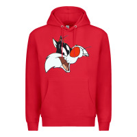 Red sylvester  face Premium Hoodie - linhVisuals