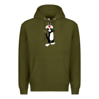 Army Green sylvester cat Premium Hoodie - linhVisuals