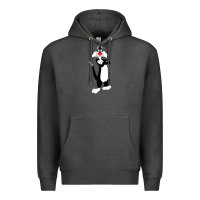 Charcoal Heather sylvester cat Premium Hoodie - linhVisuals