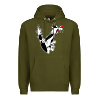 Army Green sylvester cat Premium Hoodie - linhVisuals