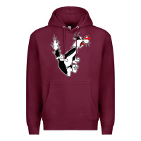 Burgundy sylvester cat Premium Hoodie - linhVisuals