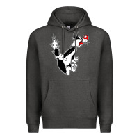 Charcoal Heather sylvester cat Premium Hoodie - linhVisuals