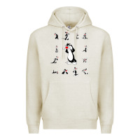 Oatmeal Heather sylvester cat Premium Hoodie - linhVisuals