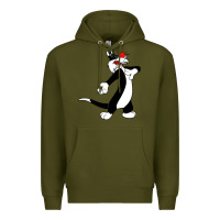 Army Green sylvester cat Premium Hoodie - linhVisuals