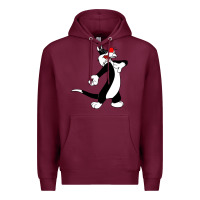 Burgundy sylvester cat Premium Hoodie - linhVisuals