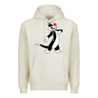 Oatmeal Heather sylvester cat Premium Hoodie - linhVisuals