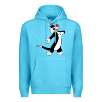 Ocean Blue sylvester cat Premium Hoodie - linhVisuals