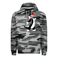 Slate Camo sylvester cat Premium Hoodie - linhVisuals