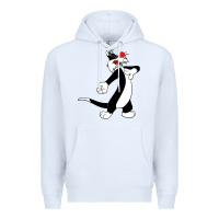 White sylvester cat Premium Hoodie - linhVisuals