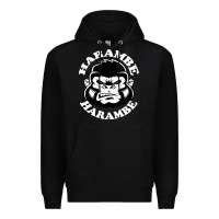 Black harambe Premium Hoodie - linhVisuals