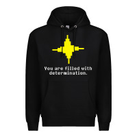 Black undertale   determination point Premium Hoodie - linhVisuals