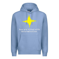 Colony Blue undertale   determination point Premium Hoodie - linhVisuals