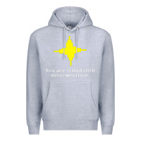 Heather Grey undertale   determination point Premium Hoodie - linhVisuals