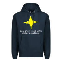 Navy undertale   determination point Premium Hoodie - linhVisuals