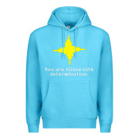 Ocean Blue undertale   determination point Premium Hoodie - linhVisuals