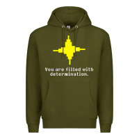 Army Green undertale   determination point Premium Hoodie - linhVisuals
