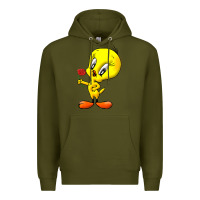 Army Green tweety Premium Hoodie - linhVisuals