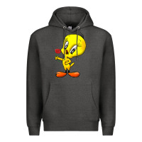Charcoal Heather tweety Premium Hoodie - linhVisuals