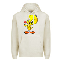 Oatmeal Heather tweety Premium Hoodie - linhVisuals