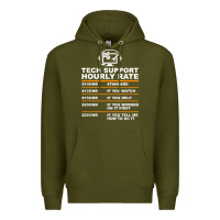 Army Green tech support hourly rate t shirt Premium Hoodie - linhVisuals