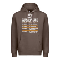 Coffee tech support hourly rate t shirt Premium Hoodie - linhVisuals