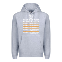 Heather Grey tech support hourly rate t shirt Premium Hoodie - linhVisuals