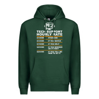 Sports Green tech support hourly rate t shirt Premium Hoodie - linhVisuals