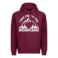 Burgundy take me to the mountains nature lover Premium Hoodie - linhVisuals