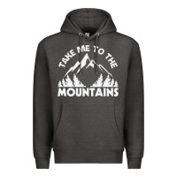 Charcoal Heather take me to the mountains nature lover Premium Hoodie - linhVisuals